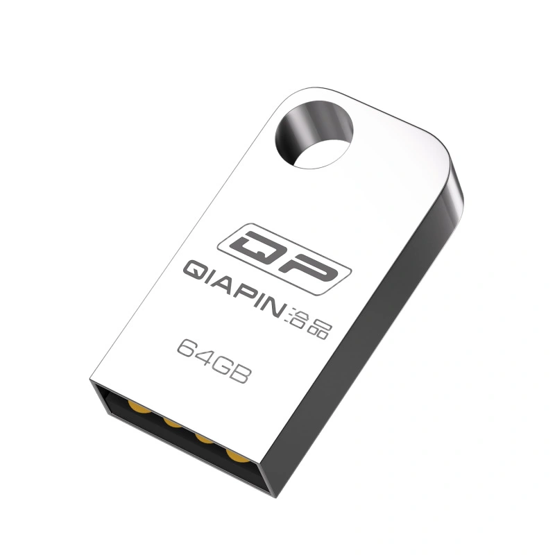 Pendrive 16GB pequeno Usb 2.0 Metal Prata A Prova D’água